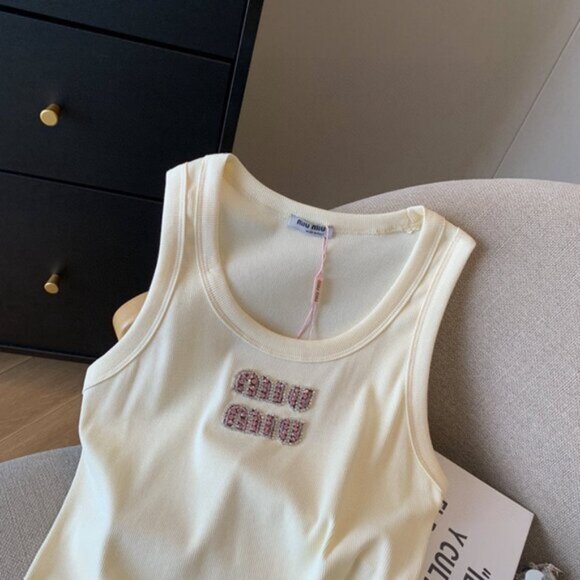 Miu Miu Women's Fashion Casual Sports Short Vest - Picture 2 of 8